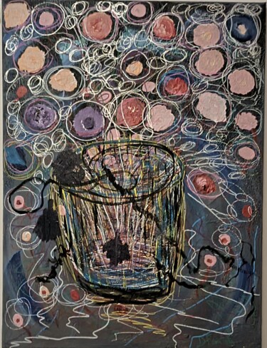 Pintura titulada "FLEURS FLUORESCENTES" por Dany Fantoli, Obra de arte original, Acrílico Montado en Bastidor de camilla de…