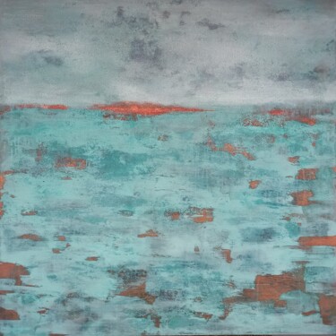 Painting titled "Copper Island" by Tanya Kreymer, Original Artwork, Acrylic