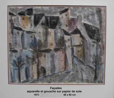 Peinture intitulée "Façades" par Ioana, Œuvre d'art originale, Huile