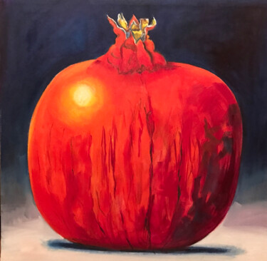 Painting titled "Grand Pomegranat" by Iosef Yusupov, Original Artwork, Oil