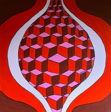 Ζωγραφική με τίτλο "Pomegranate" από Ira Kub, Αυθεντικά έργα τέχνης, Ακρυλικό