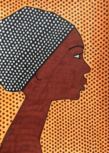Zeichnungen mit dem Titel "Africa I" von Ira Kub, Original-Kunstwerk, Marker