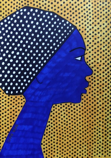 Disegno intitolato "Africa III" da Ira Kub, Opera d'arte originale, Pennarello
