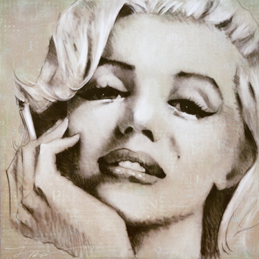 Schilderij getiteld "Marilyn Immortal, l…" door Ira Tsantekidou, Origineel Kunstwerk, Acryl