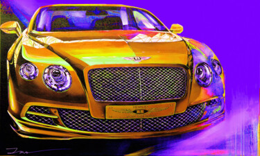 Painting titled "Bentley, Driving Dr…" by Ira Tsantekidou, Original Artwork, Acrylic