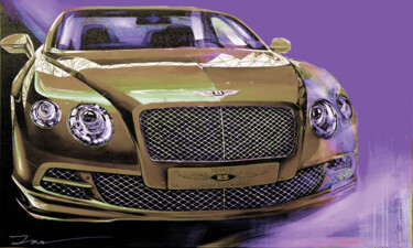 Painting titled "Bentley, Driving Dr…" by Ira Tsantekidou, Original Artwork, Acrylic