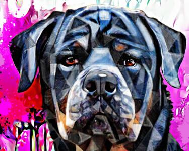 Painting titled "Dog 2" by Ira Tsantekidou, Original Artwork, Digital Painting