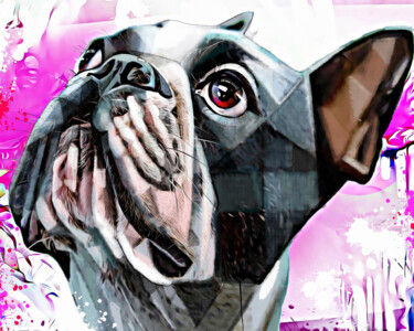 Painting titled "Dog 3" by Ira Tsantekidou, Original Artwork, Digital Painting
