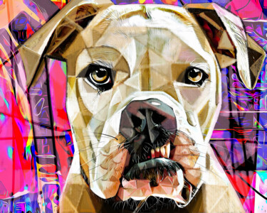 Painting titled "Dog 4" by Ira Tsantekidou, Original Artwork, Digital Painting