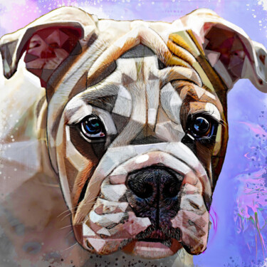 Painting titled "dog 16" by Ira Tsantekidou, Original Artwork, Digital Painting
