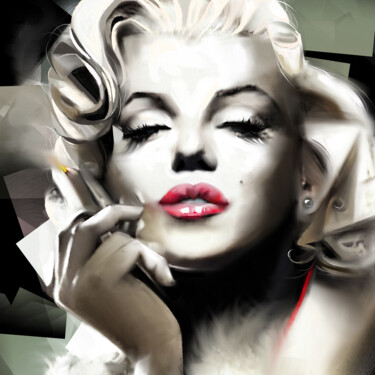 Painting titled "Marilyn Monroe" by Ira Tsantekidou, Original Artwork, Digital Painting