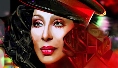 Painting titled "Cher" by Ira Tsantekidou, Original Artwork, Digital Painting