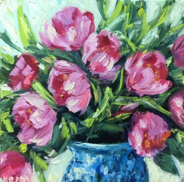 Pintura intitulada "Tulips 2" por Iryna Karpiak, Obras de arte originais, Óleo