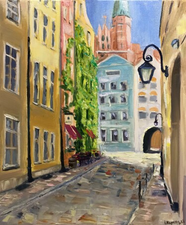 Pintura intitulada "Urban landscape" por Iryna Karpiak, Obras de arte originais, Óleo