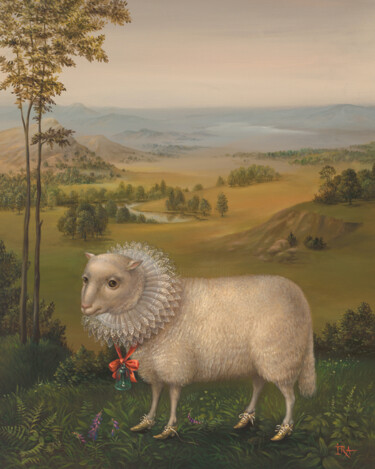 Schilderij getiteld "Summer - Pastorale" door Irena Aizen, Origineel Kunstwerk, Olie