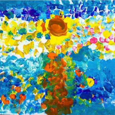 「Закат」というタイトルの絵画 Irena Goftmanによって, オリジナルのアートワーク, グワッシュ水彩画
