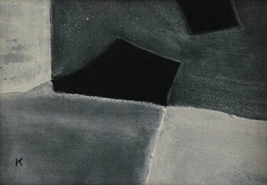 Painting titled "Minimalist art Grey…" by Irena Kaufman, Original Artwork, Acrylic Mounted on Other rigid panel