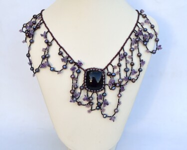 Design titled "Purple evening song…" by Irena Zelickman, Original Artwork, Jewelry