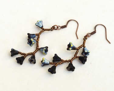 Design intitulée "Twiggy earrings wit…" par Irena Zelickman, Œuvre d'art originale, Bijoux