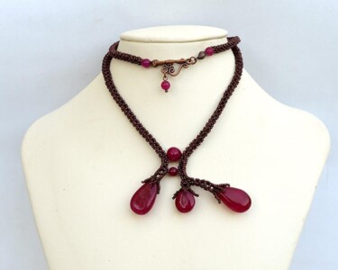 Design intitolato "Juicy drops necklace" da Irena Zelickman, Opera d'arte originale, Gioielli