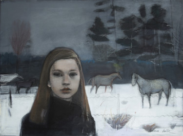 Pittura intitolato "Silence" da Irena Luse, Opera d'arte originale, Pastello