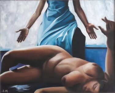 Painting titled "Resurection" by Irene Mahon, Original Artwork, Oil