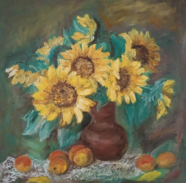 Malerei mit dem Titel "Ölgemälde " Sonnenb…" von Irene Schlik, Original-Kunstwerk, Öl