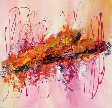 Peinture intitulée "Acrylbild "explosiv…" par Irene Schlik, Œuvre d'art originale, Acrylique