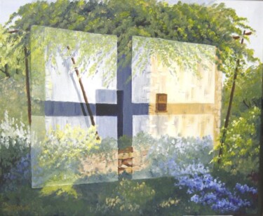 Peinture intitulée "Reflets sur le caba…" par Irene Streichert, Œuvre d'art originale