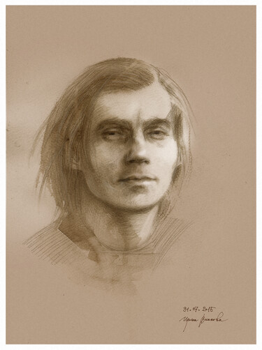 Drawing titled "Ivan, poet" by Irene Vlassova, Original Artwork, Pencil