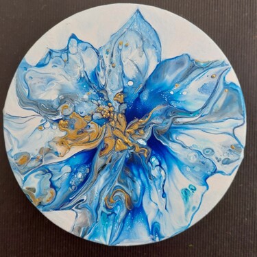 Schilderij getiteld "Abstraktе  blau Blu…" door Irene Mitawski, Origineel Kunstwerk, Acryl