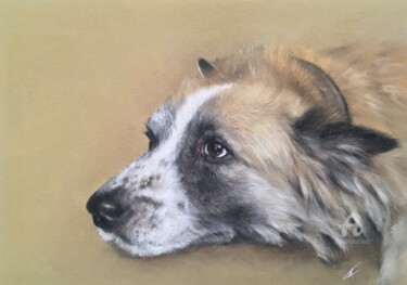 Drawing titled "Devotion" by Irene_art, Original Artwork, Pastel