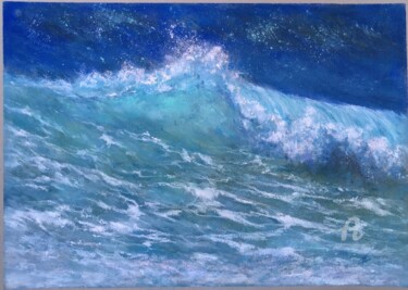 Рисунок под названием "Wave" - Irene_art, Подлинное произведение искусства, Пастель
