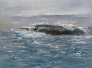 Drawing titled "Sad sea" by Irene_art, Original Artwork, Pastel