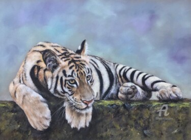 Drawing titled "Tiger" by Irene_art, Original Artwork, Pastel