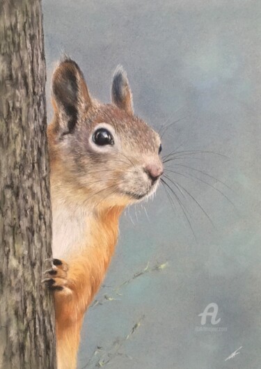 Tekening getiteld "Nuts" door Irene_art, Origineel Kunstwerk, Pastel