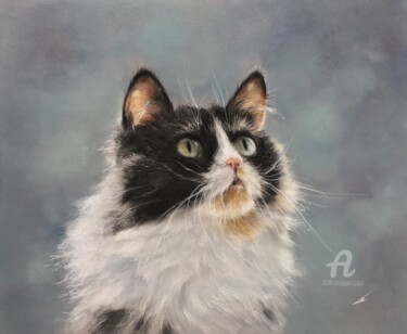 Desenho intitulada "Instinct" por Irene_art, Obras de arte originais, Pastel