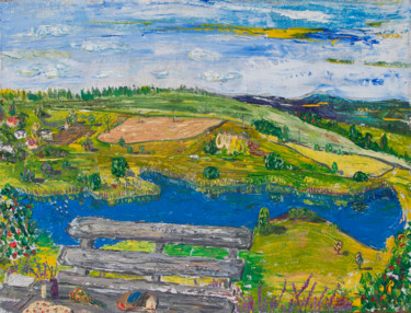 Peinture intitulée "Plein-air" par Ivan Ribarchuk, Œuvre d'art originale, Huile