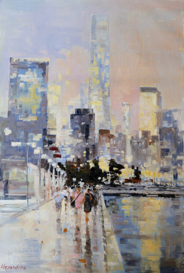 Schilderij getiteld "New York" door Irina Alexandrina, Origineel Kunstwerk, Olie