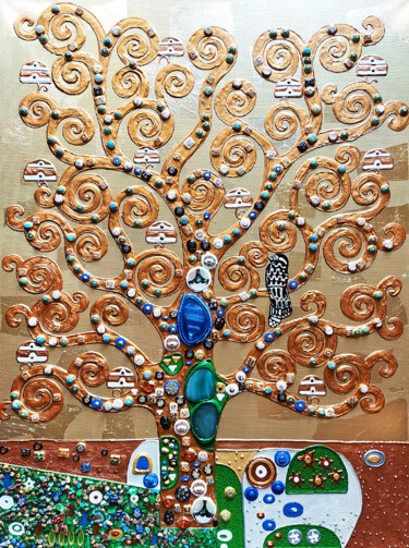 "Tree of life - Orig…" başlıklı Tablo Irina Bast tarafından, Orijinal sanat, Akrilik Ahşap Sedye çerçevesi üzerine monte edi…