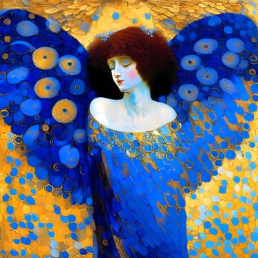 Ζωγραφική με τίτλο "DREAMING ANGEL - LA…" από Irina Bast, Αυθεντικά έργα τέχνης, Λάδι