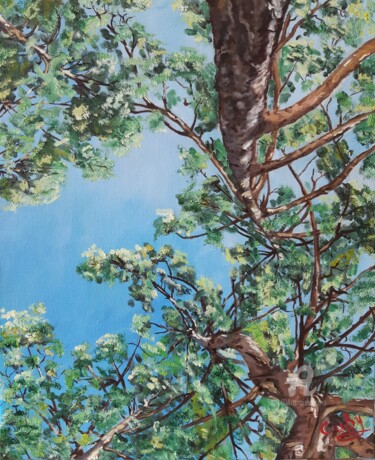 Peinture intitulée "Quand les arbres ét…" par Irina Caby (Bonbon.mme), Œuvre d'art originale, Huile