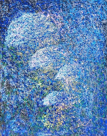 Ζωγραφική με τίτλο "Blue Original Paint…" από Irina Fedorova, Αυθεντικά έργα τέχνης, Ακρυλικό