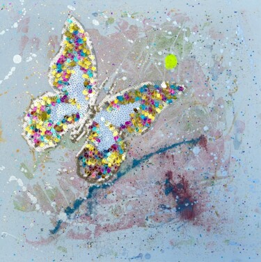 Peinture intitulée "Butterfly, Sunrise,…" par Irina Fedorova, Œuvre d'art originale, Acrylique
