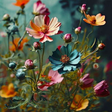 Arte digitale intitolato "Flowers/3" da Irina Gauss, Opera d'arte originale, Immagine generata dall'IA