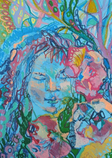 Картина под названием "in dreamy dreams" - Ірина Кіндрицька, Подлинное произведение искусства, Пастель