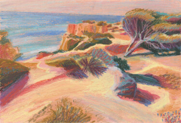 Schilderij getiteld "Portugal Landscape" door Irina Kovaleva, Origineel Kunstwerk, Pastel