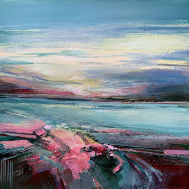 Malarstwo zatytułowany „Evening at the lake” autorstwa Irina Laube, Oryginalna praca, Akryl