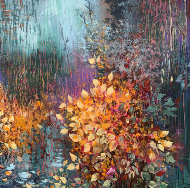 Peinture intitulée "Deep into the forest" par Irina Laube, Œuvre d'art originale, Acrylique