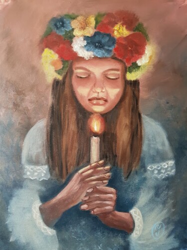 Pintura intitulada ""Prayer for Ukraine…" por Irina Oleynik, Obras de arte originais, Óleo